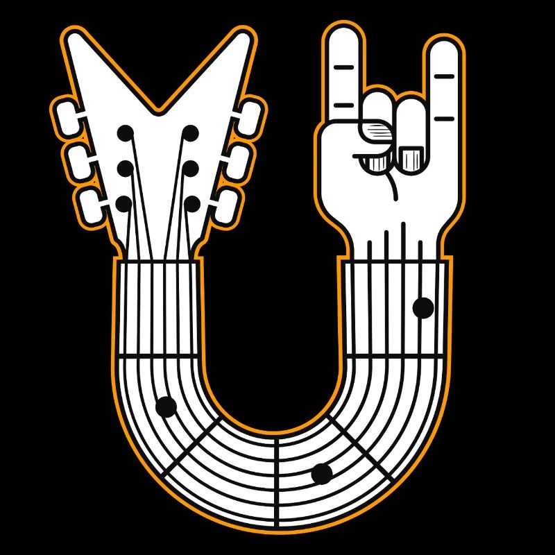 Guitar U Shape Rock Hand