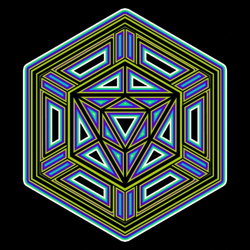 Sacred Geometry Hexagon Mandala Goa Psytrance Om