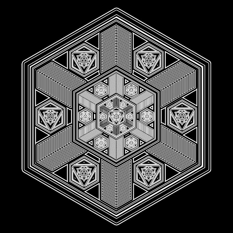 Yoga Meditation Geometry Hexagon Mandala Pattern