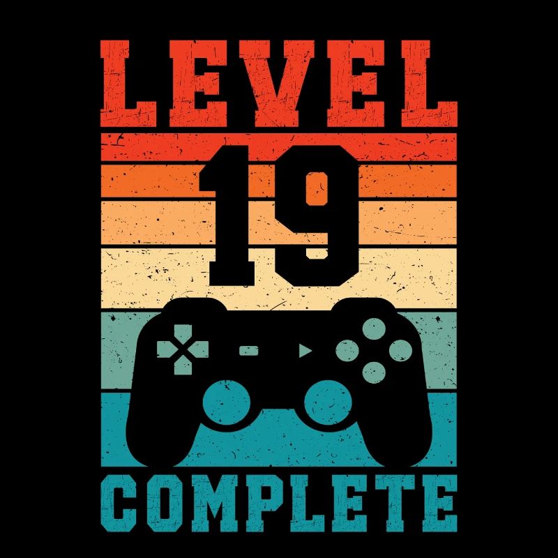 19th Birthday Level 19 Complete 19 Years Gamer