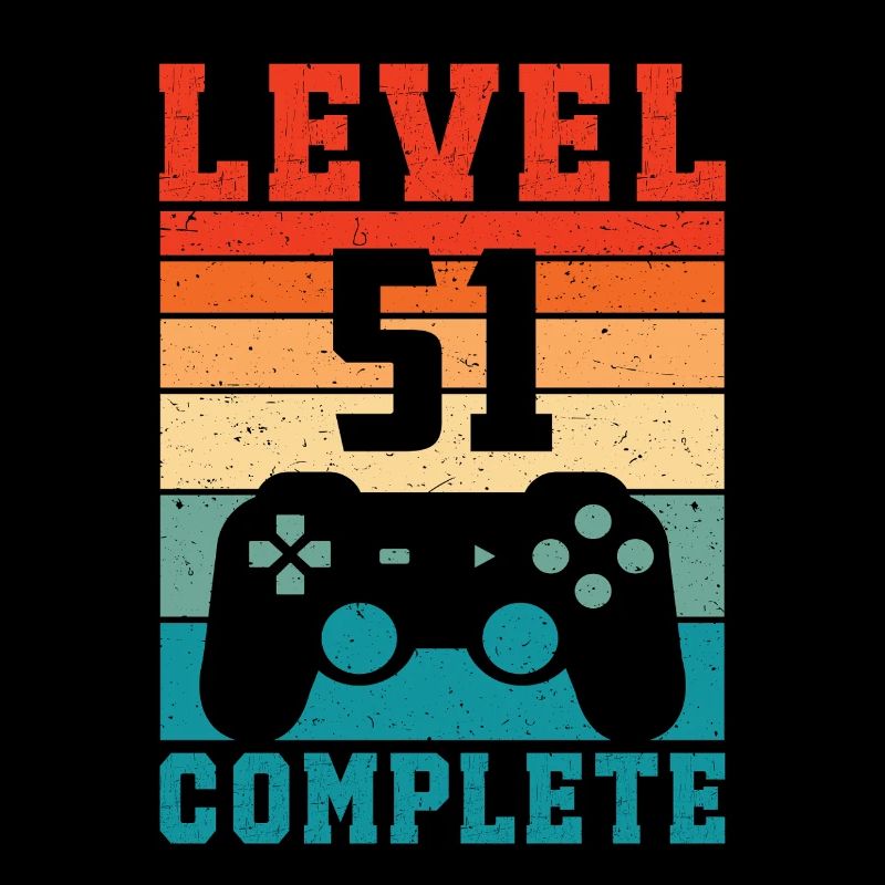 51. Geburtstag Level 51 Complete 51 Jahre Gamer