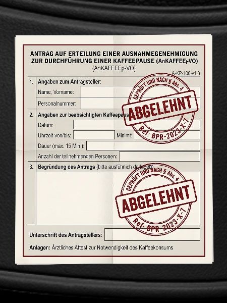 Antrag auf Kaffeepause