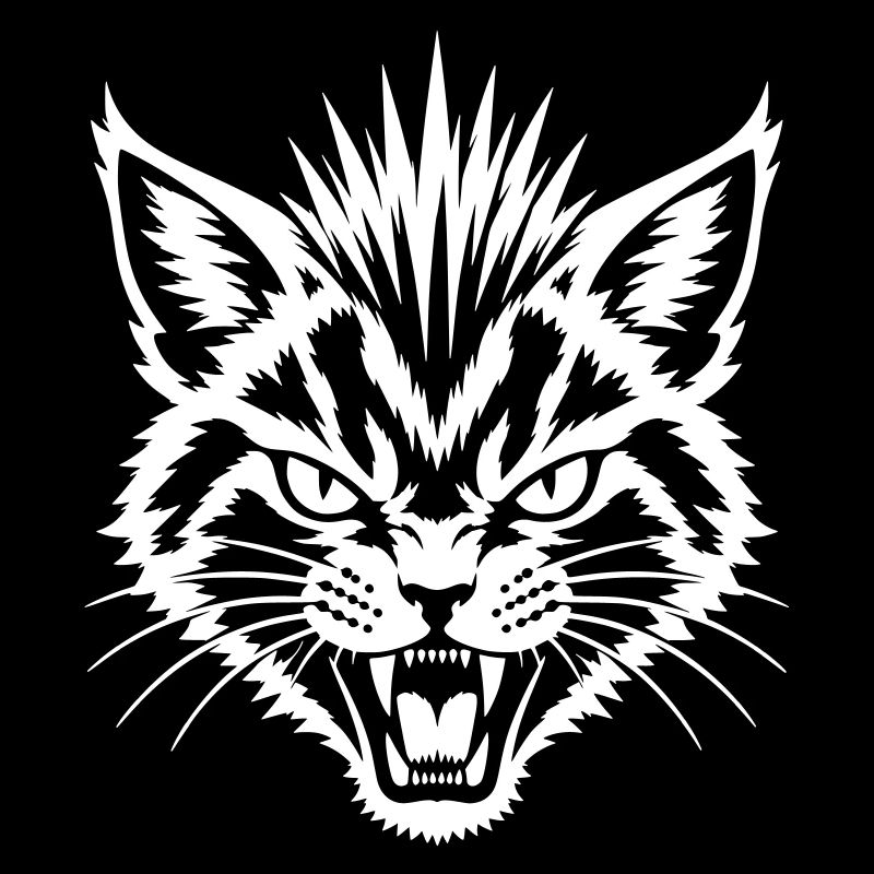 Wild Punk Cat with Mohawk
