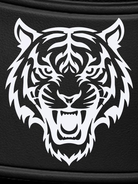 Stylized tiger head pattern