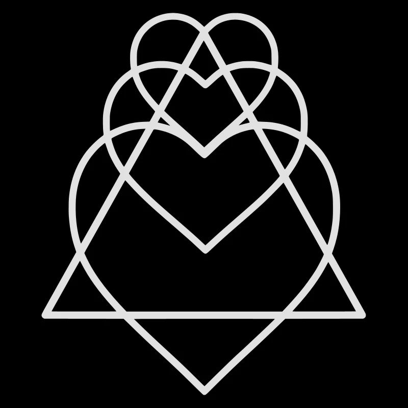Hipster Icône trois coeurs - une âme / Infinity