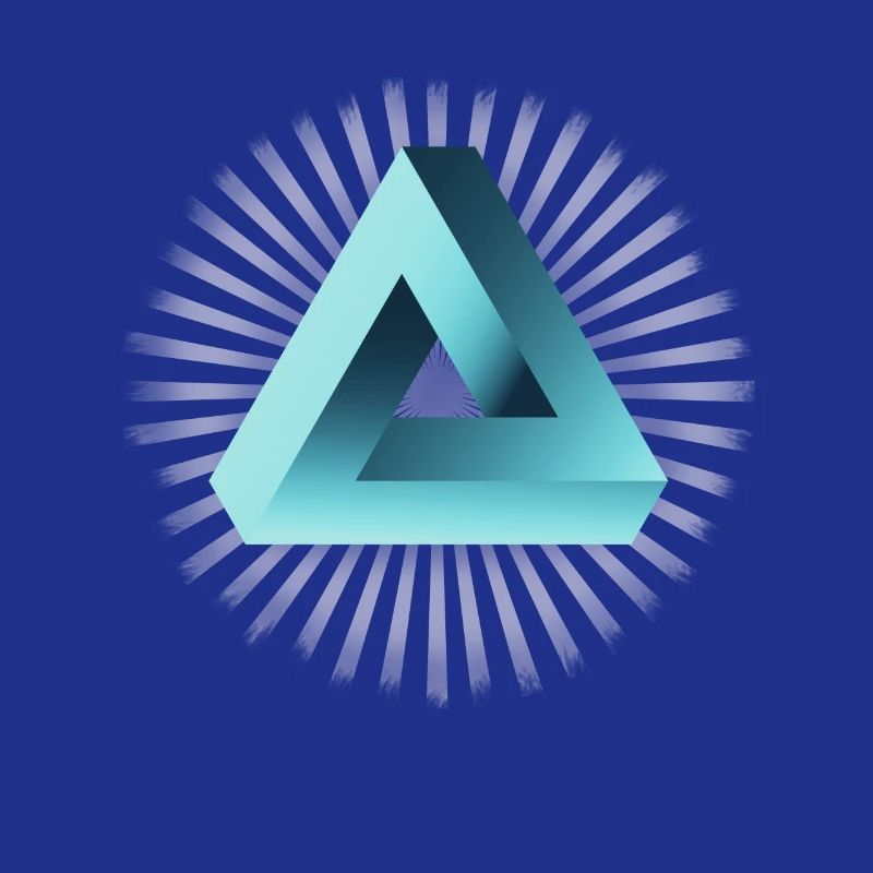 illusion illuminati Tri fold Pyramide Nerd mathe