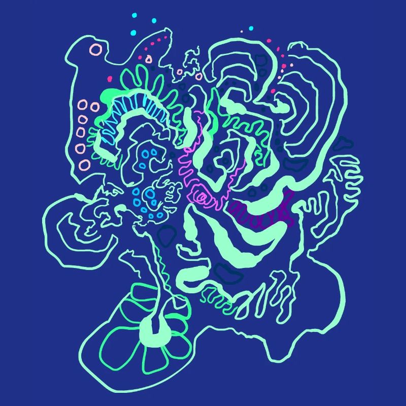 Coral Map / Floral Pattern