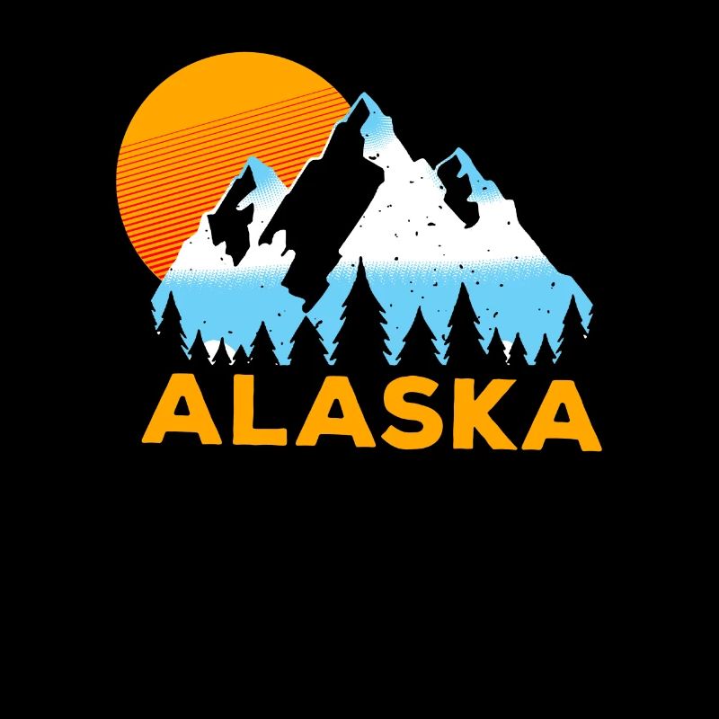 Alaska Ice Mountains Snow Retro