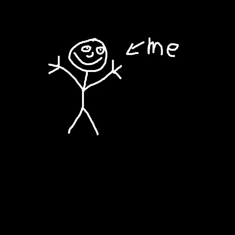 Stick man drawing