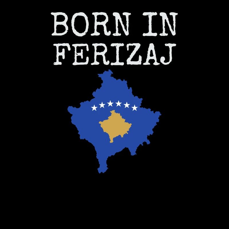 Drapeau du Kosovo « Né à Ferizaj »
