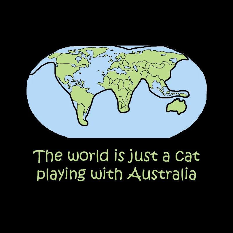 cat world map globe gift shirt