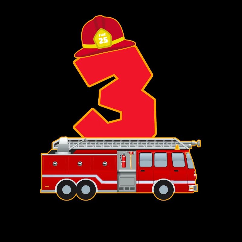 3rd Birthday Fireman Firefighter Fire Truck Gift