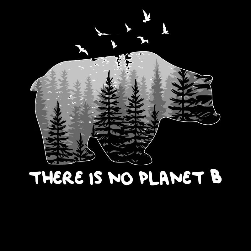Il n'y a pas de chemise Planet B Bear Mountains Trees