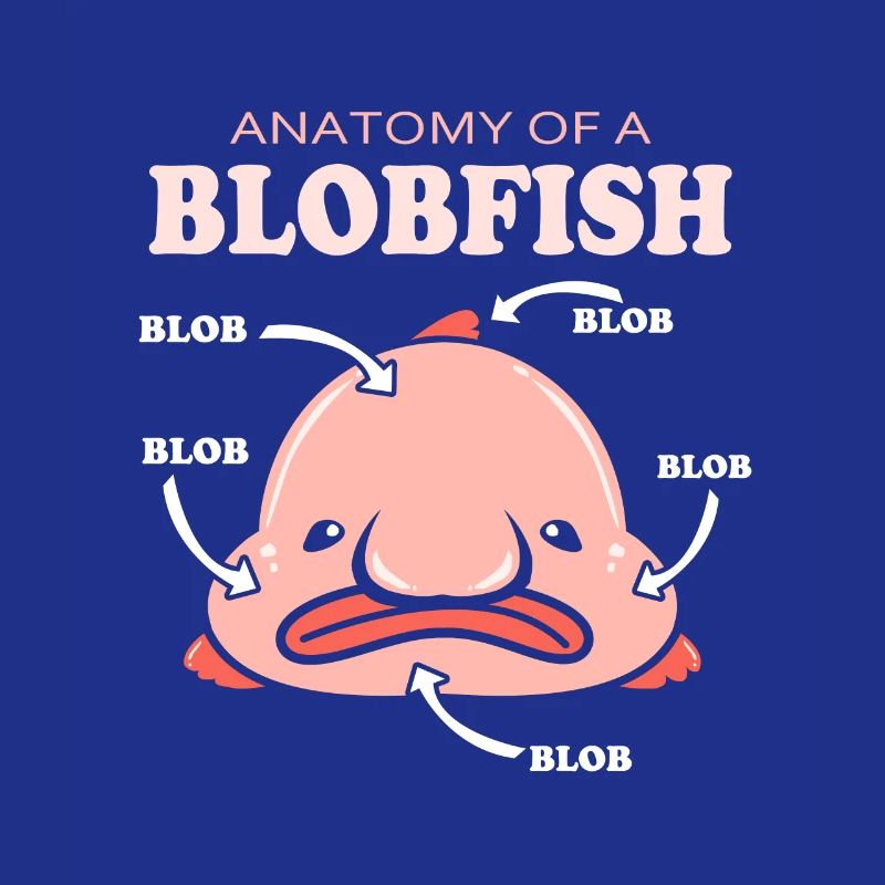 Blobfisch Tiefsee Grumpy Introvertiert Geschenk
