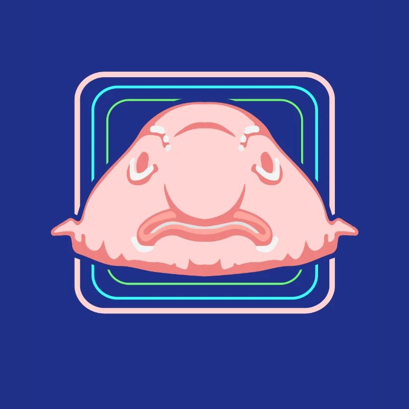 Blobfisch Tiefsee Grumpy Introvertiert Geschenk