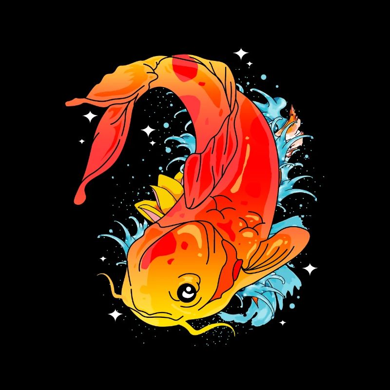Koi Fish Carp Nishikigoi Kohaku Asagi Gift