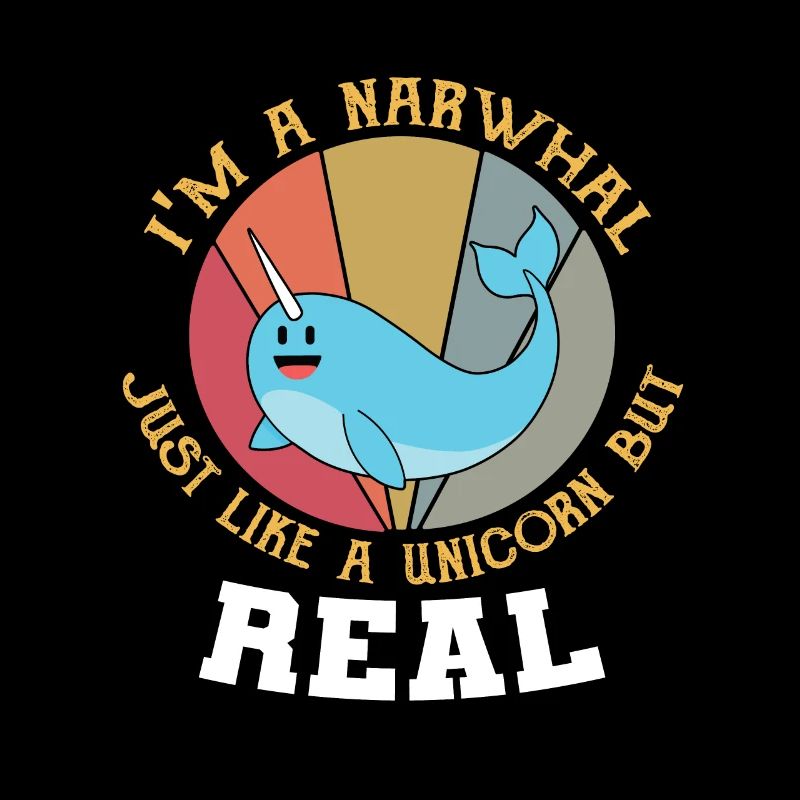 Narwal T-Shirt ich bin ein Narwal wie ein Einhorn