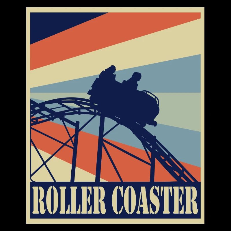 Roller Coaster Rollercoaster - Retro Style Vintage