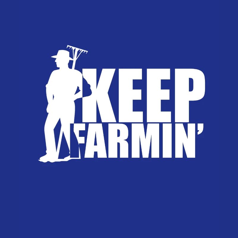 Keep farmin with rake - farmer with rake