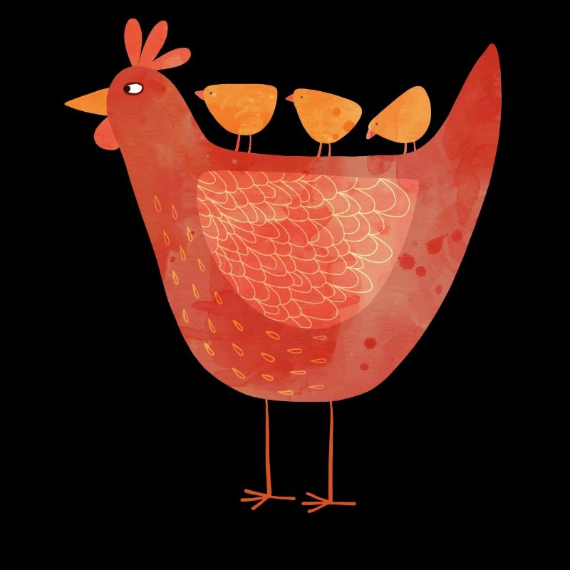 Poule et poussins