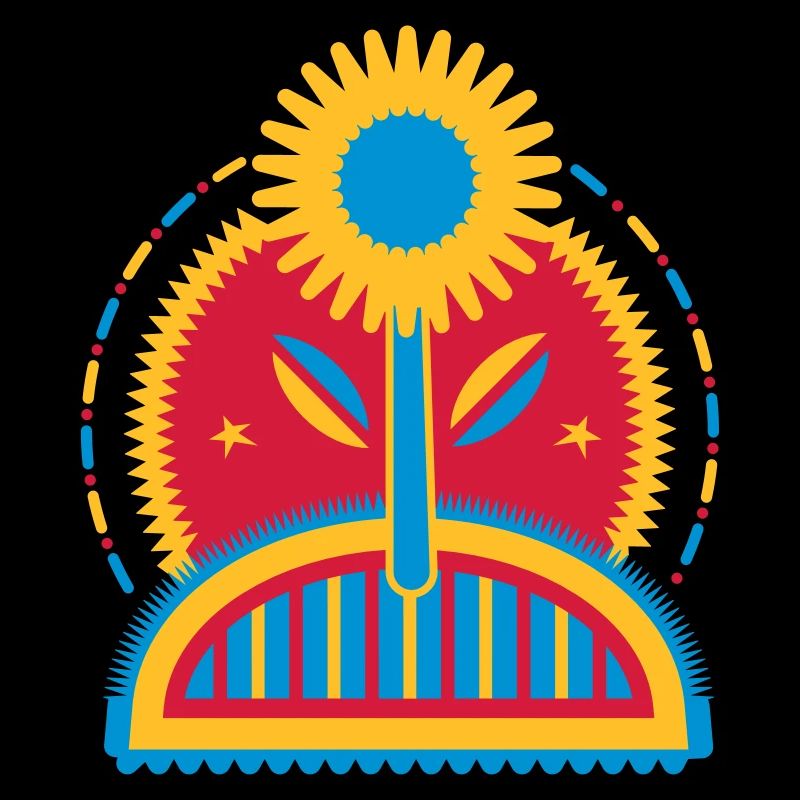 grote gloeiende zonnebloem in het bloembed