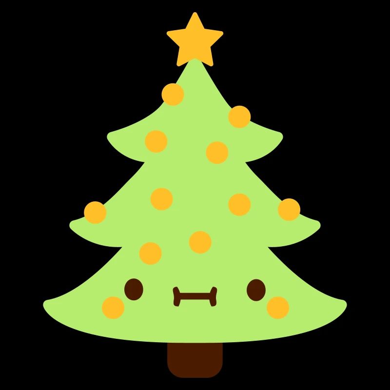 Weihnachtsbaum mit Gesicht