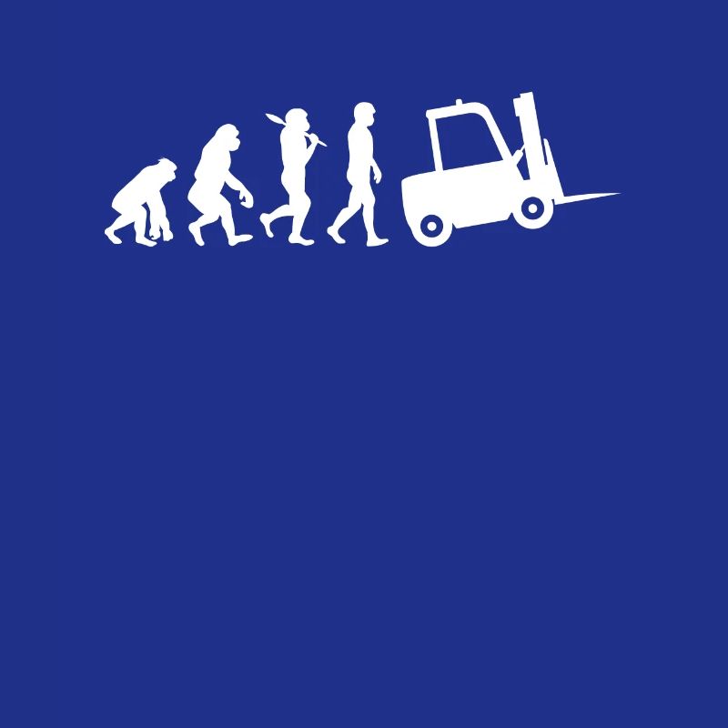 Forklift driver evolution with forklift shirt