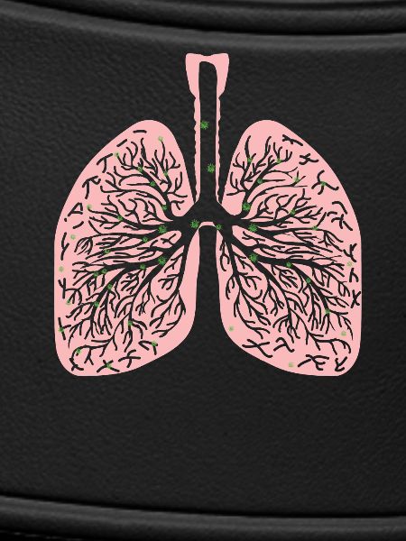 Lungs with virus