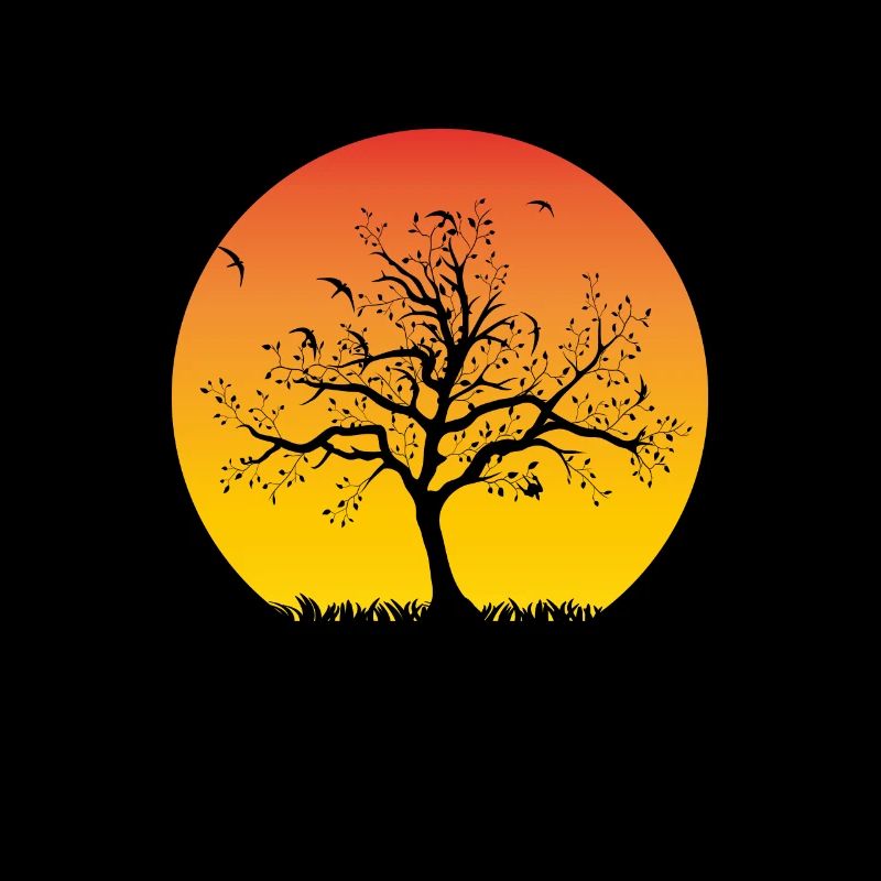 Coucher de soleil arbre