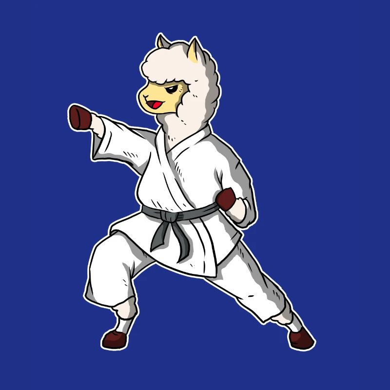 Funny Kung Fu Karate Alpaca Llama Gift Idea