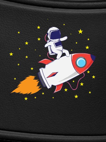 Astronaut on rocket