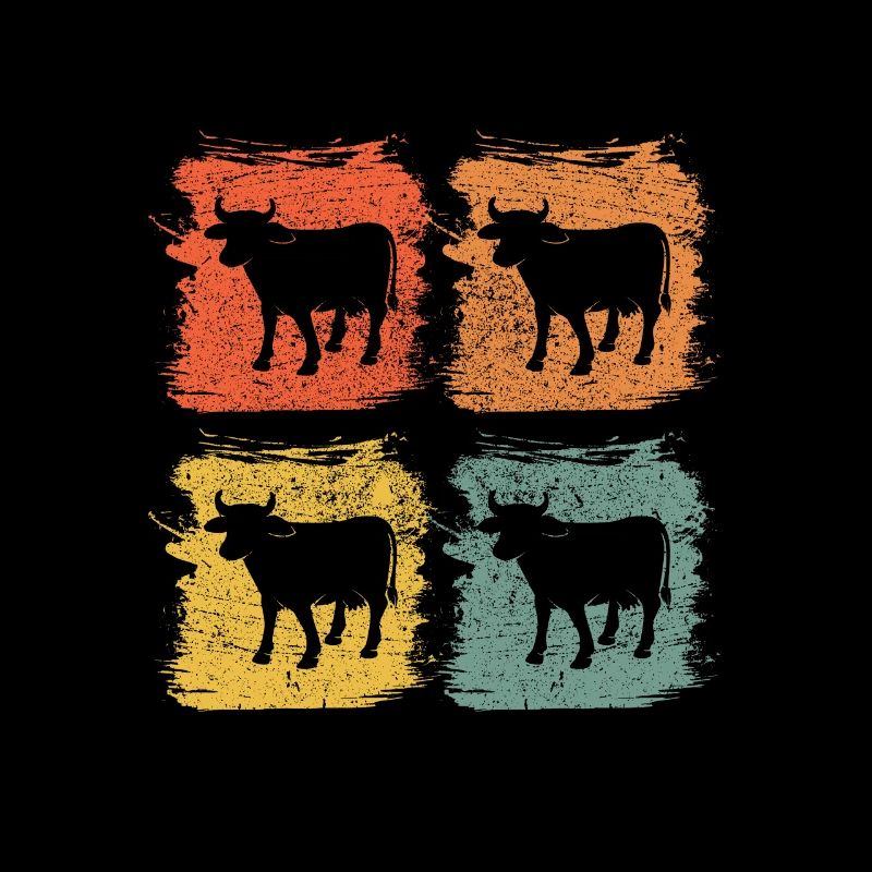 Kuh Rind Stier Retro Pop Art