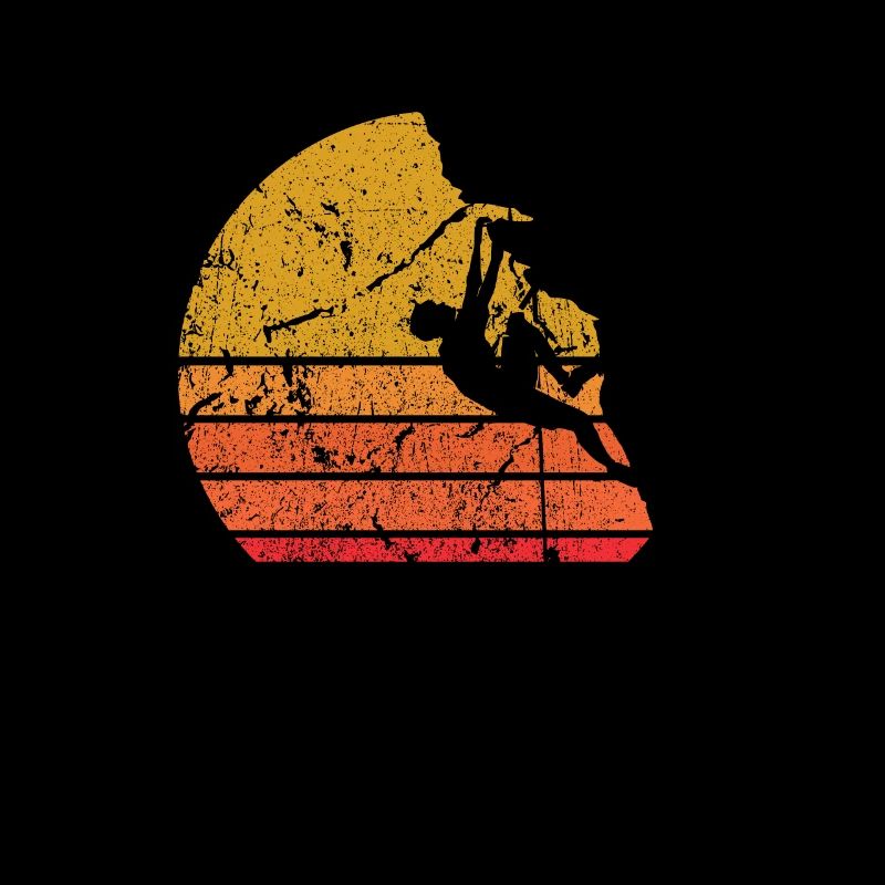Retro Sun Rock Climber Bouldering Gift
