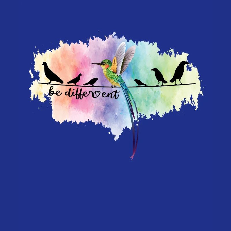 Be Different Süßes Vogel Colibri Sei Anders Spruch