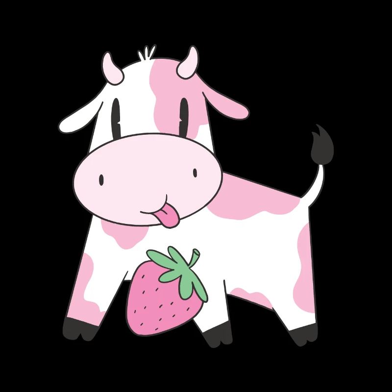 Vache aux fraises
