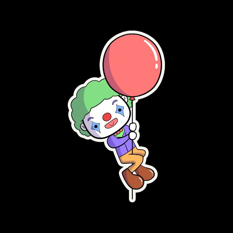 Clown with balloon