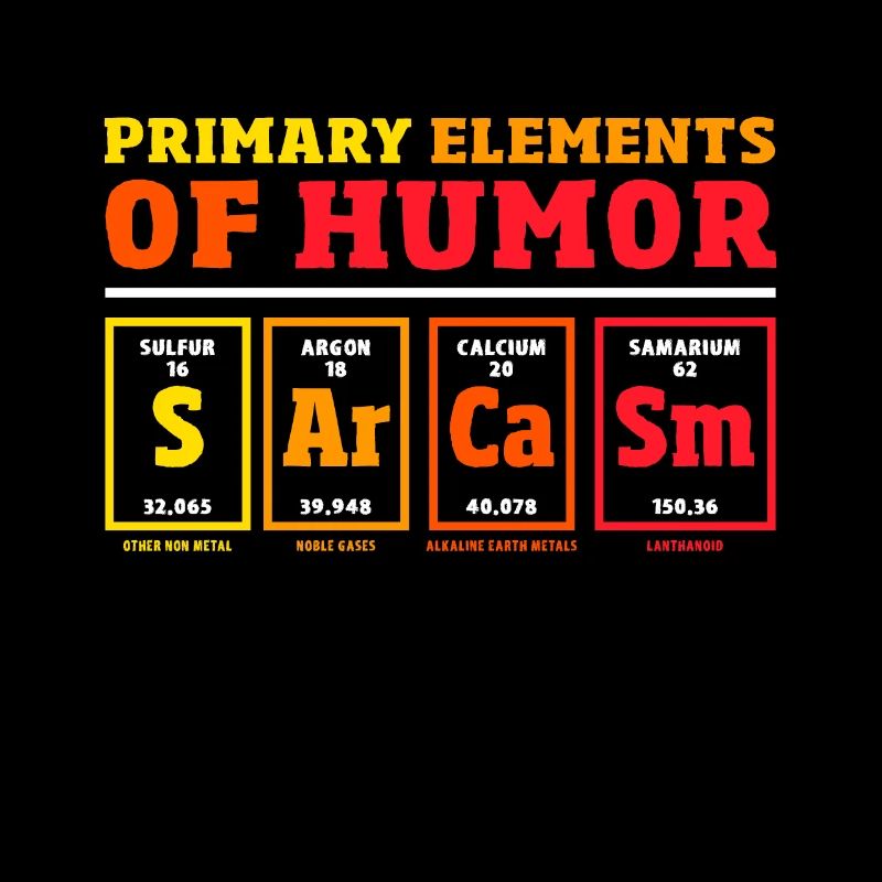 Éléments primaires du sarcasme de la science de l'humour
