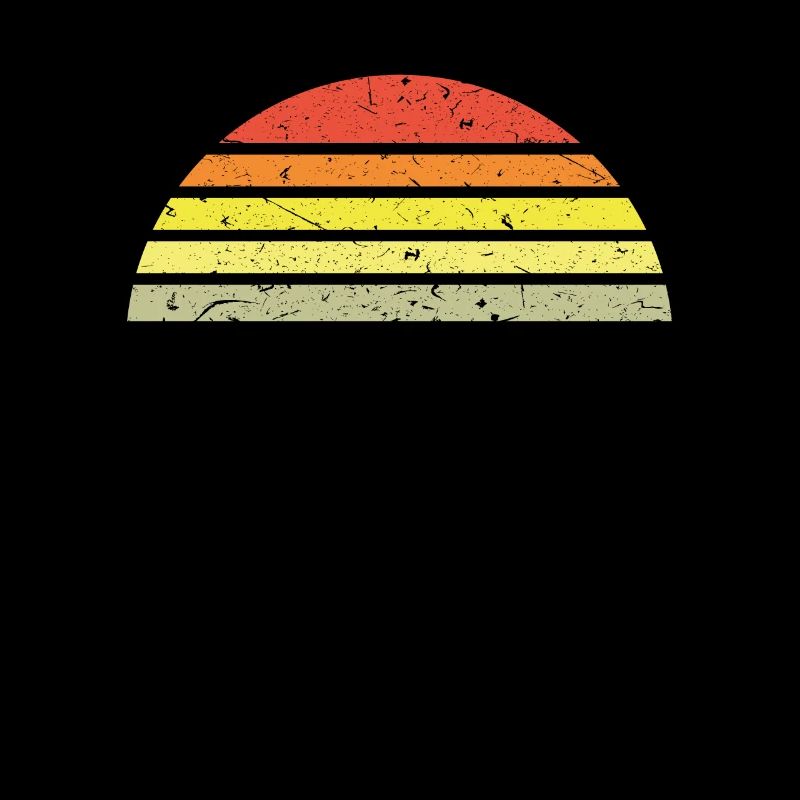 Sunset semicircle retro