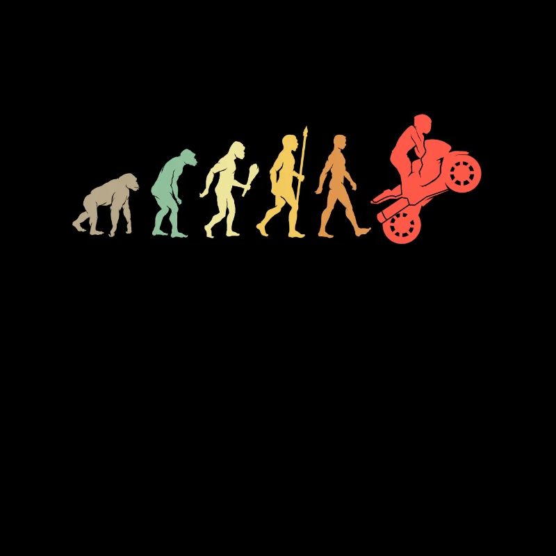 Vintage Evolution Motorrad Retro Geschenk