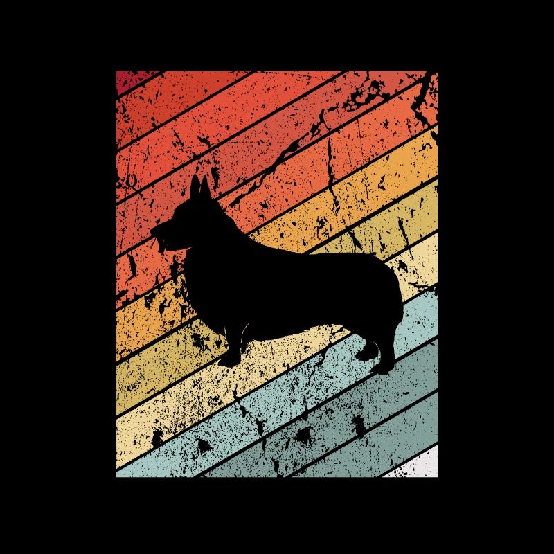 Retro Corgi Hund Tier Geschenk