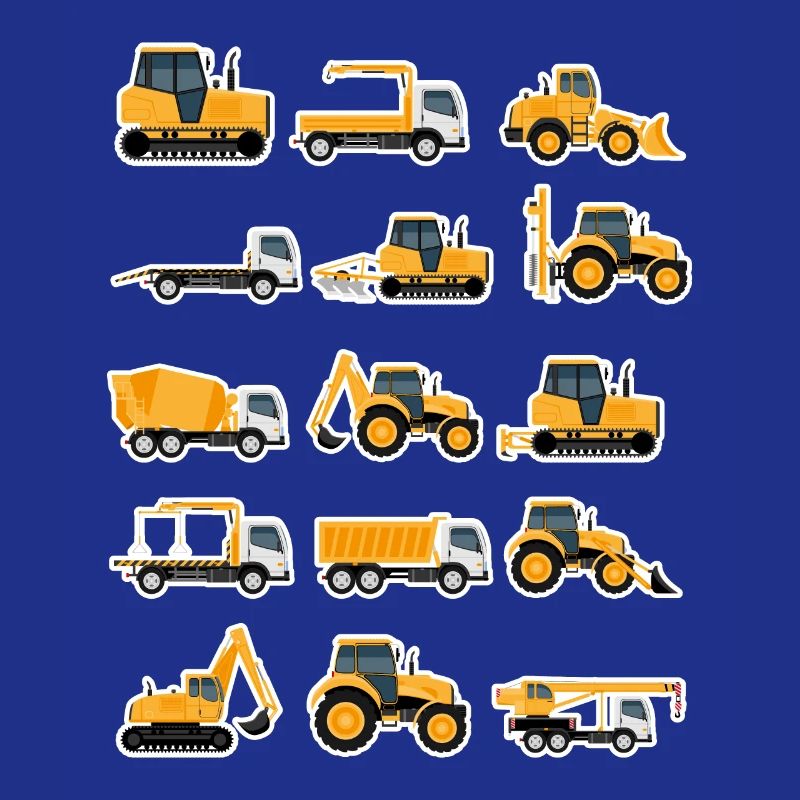 Construction site construction vehicles collection excavator gift