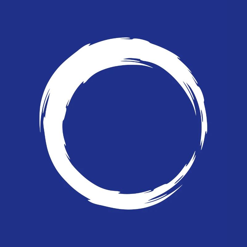 Circle line icon white