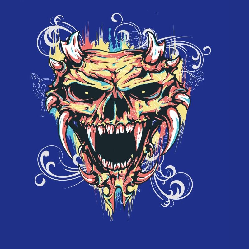 Cadeau de crâne de vampire Grafitti