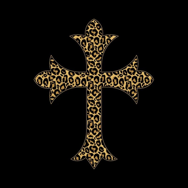 Kreuz mit Leo Muster