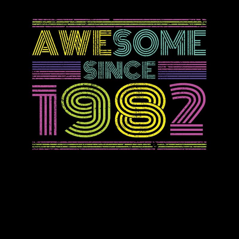 Awesome 1982 birthday retro vintage gift