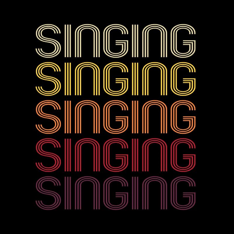 Singen Singing Retro Chor Musik Sänger Geschenk