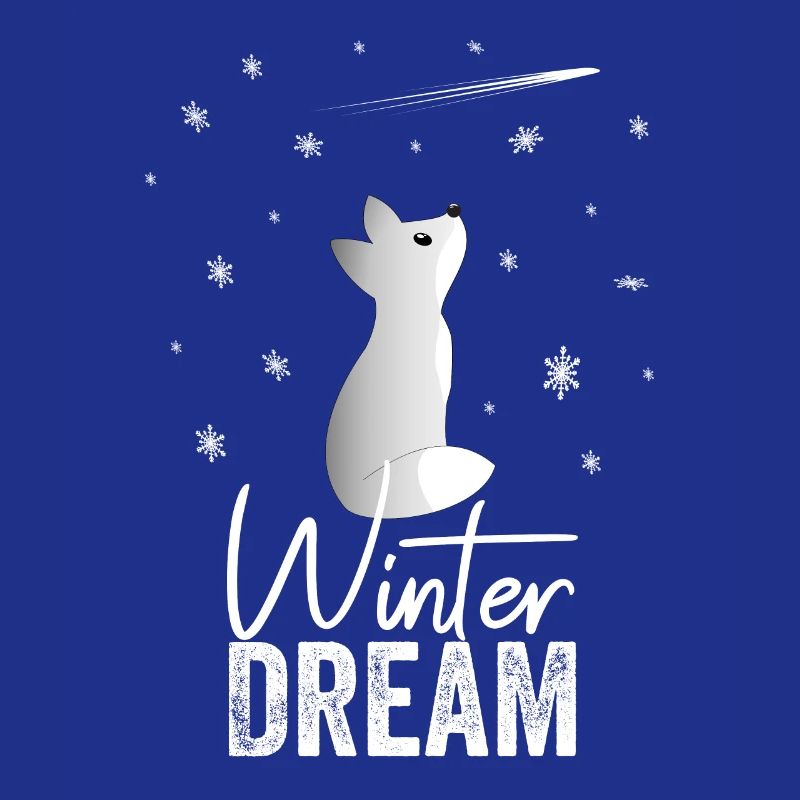 Winter Dream Ein Süßer Schneefuchs Beobachtet