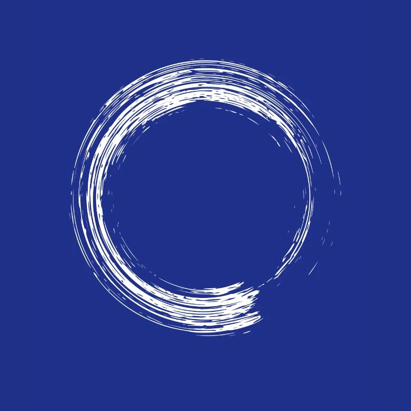 Circle design brush icon white