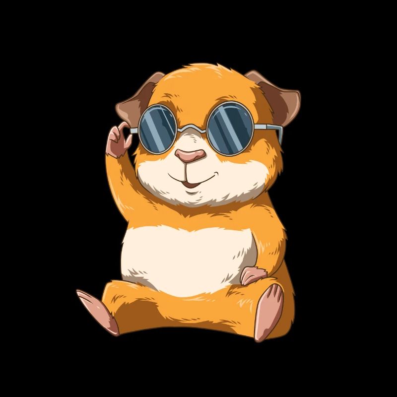 Mignon petit cochon d'Inde avec des lunettes de soleil