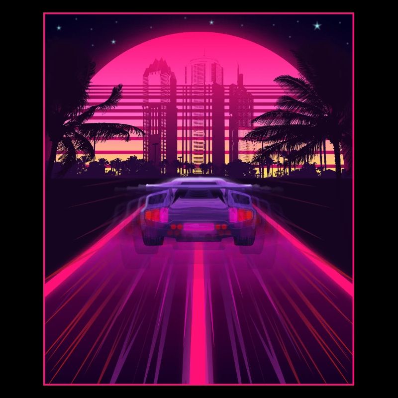 Synthwave Aesthetic Retro Vaporwave 80er 90er Auto